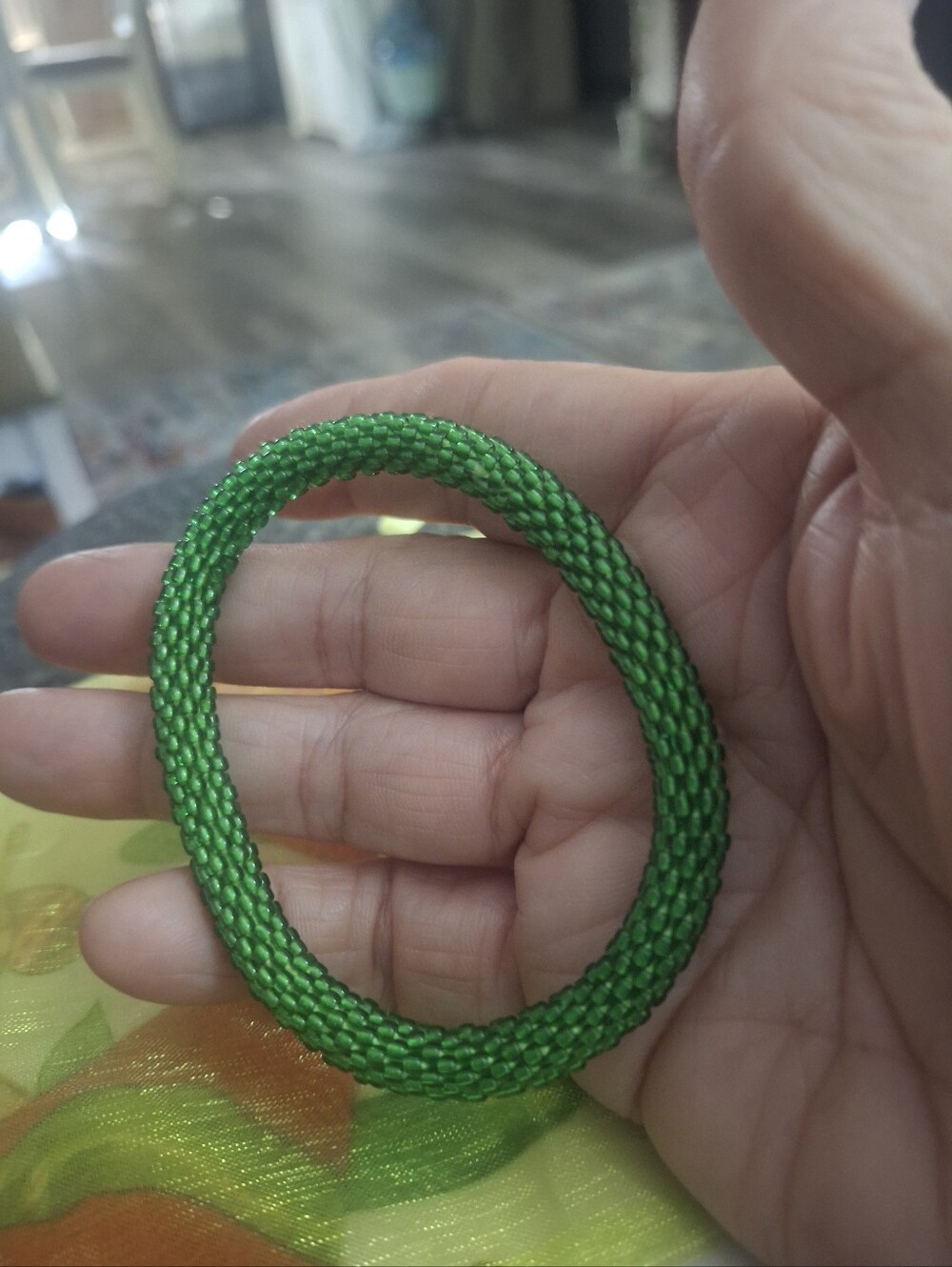 Green Braided Rope Bangle Bracelet - Women Accessories - Picture 3 of 3